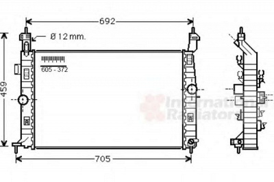 VAN WEZEL 37002583 -  Радиатор, охлаждение двигателя